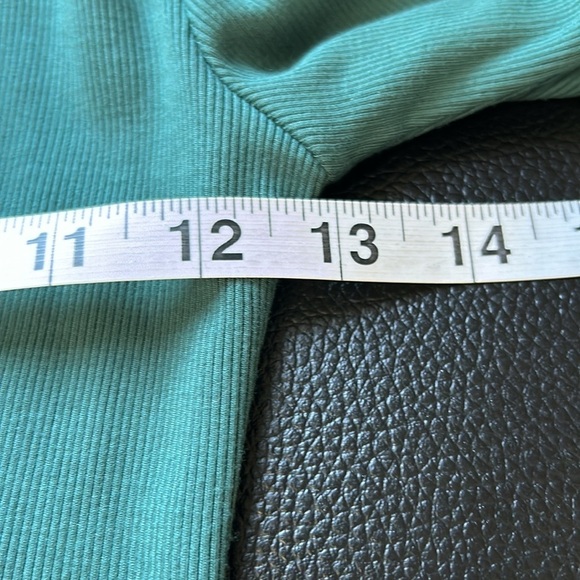 Aritzia Wilfred Harlequin Bodysuit Long Sleeve Dark Green Size XS NEW - Picture 11 of 11